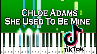 Chloe Adams  She Used To Be Mine Piano Tutorial [upl. by Syst]