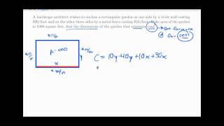 Optimization problems Minimumcost garden [upl. by Ayanaj74]