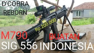 MAINAN TEMBAKAN DIWAKTU LEBARAN DCOBRA REBORN SERIES M790 SIG556 SPRING MADE IN INDONESIA [upl. by Reddy]