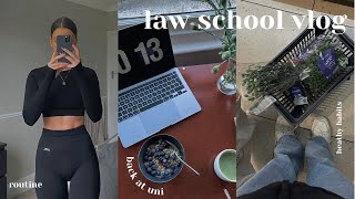 LAW SCHOOL VLOG  getting back into a routine healthy habits essay work amp AYBL haul uk [upl. by Anita293]