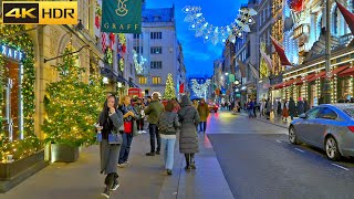 🎅🏽Christmas Decor in Posh London Streets 🎄Walking in Mayfair  Central London 4K HDR [upl. by Burnett132]