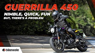 2024 Royal Enfield Guerrilla 450 Review  RE’s Modern Roadster Rival To Triumph Speed 400  BikeWale [upl. by Semadar]