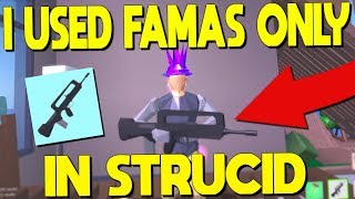 I Clapped The Lobby With FAMAS Only In Strucid [upl. by Margalo548]