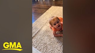 Toddler has hilarious reaction to dad telling her its bath time [upl. by Alekat712]