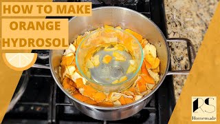 Making Orange Hydrosol at home without a furnace Distillation of hydrosol  Orange infused water [upl. by Dowd176]