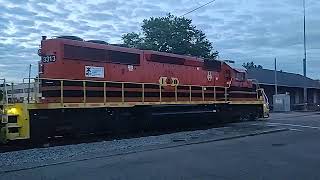 A westbound Ohio Central manifest train with an Indiana Ohio SD402 in charge [upl. by Trygve]