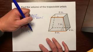 Volume of a trapezoidal prism part 1 [upl. by Giltzow587]