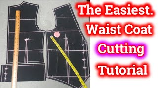 How to Easy Waistcoat Cutting  Waist Coat Cutting Tutorial  mens waist coat cutting rmgpm16 [upl. by Ardnuhsal]