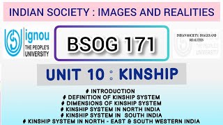 L19  BSOG171 INDIAN SOCIETY IMAGES AND REALITIES  UNIT  10  KINSHIP  IGNOU [upl. by Harlen]