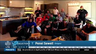 Lions Draft Penei Sewell with the 7th Overall Pick  2021 NFL Draft Highlights [upl. by Elleina436]