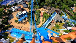 4K Floorless Dive Coaster  Griffon  Busch Gardens Williamsburg [upl. by Damha948]