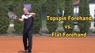 Topspin Forehand vs Flat Forehand [upl. by Ahsain]