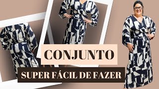 COMO FAZER UM CONJUNTO BLUSA E SAIA  Costura Para Iniciante [upl. by Lathrope866]