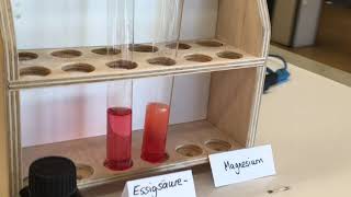 Reaktion zwischen Essigsäure und Magnesium  Knallgasprobe [upl. by Derfnam401]