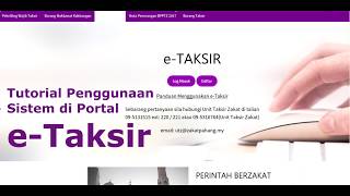 Tutorial eTaksir Zakat [upl. by Siwel]