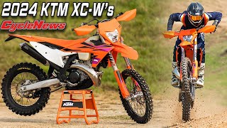 2024 KTM XCWs  First Ride  Cycle News [upl. by Issi503]