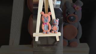 Mama bear🐻n baby bear🧸craftartclayclaydoll easycraftforbeginnerscomment for full videoshorts [upl. by Lenore]