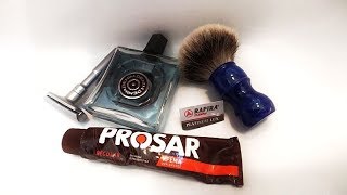 RASATURA  Prosar Regular  QShave amp Rapira  Dscosmetic Silvertip  Denim Black [upl. by Ettevets]