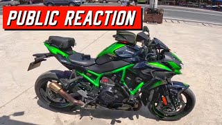 SOCIAL EXPERIMENT Kawasaki Z H2  REED MOTOVLOG [upl. by Nudd]