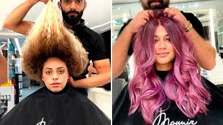 INCREÍBLES TRANSFORMACIONES DE CABELLO 2019  ANTES Y DESPUÉS [upl. by Lemert]