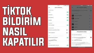 TİKTOK BİLDİRİM KAPATMA [upl. by Akyeluz]