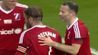 Paul Scholes GOAL Beckham XI vs Zidane XI 2015 [upl. by Ennirok]