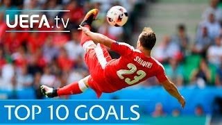 Top ten UEFA EURO 2016 goals [upl. by Corenda643]