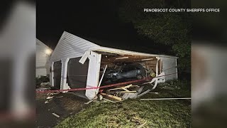 Orrington man charged with OUI after crashing into garage [upl. by Esinart]