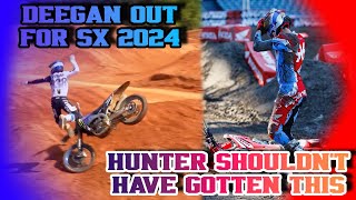 Haiden Deegan Out Supercross 2024 Season From Injury  Hunter Lawrence A Day That cant Forgotten [upl. by Erdnoed]