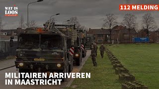 MILITAIREN ARRIVEREN IN MAASTRICHT [upl. by Odele]