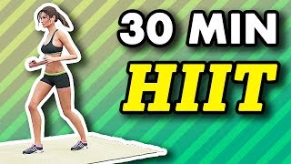 Killer 30 Minute HIIT Workout No Equipment [upl. by Enyawal]