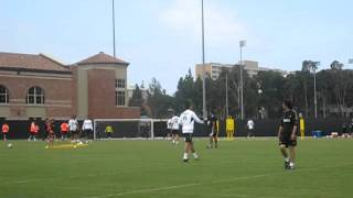 Cristiano Ronaldo Takes A Shot On Iker Casillas In Real Madrid Training [upl. by Atnaloj491]