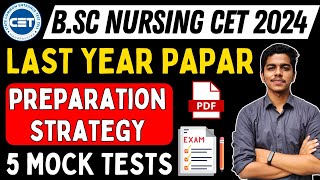 MH Nursing CET 2024  Last Year Paper PYQ  5 Mock Tests  Preparation Strategy  bscnursing [upl. by Nnalyrehs]