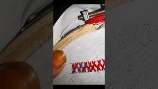 knoted hering bon stitch✨hand embroidery 🪡🧵🪡 [upl. by Bruce]