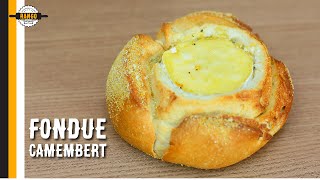 Pão Italiano com Queijo Camembert derretido  Fondue Rápido [upl. by Zantos18]