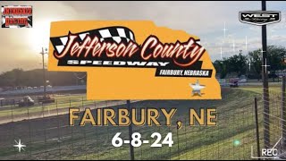 JEFFERSON COUNTY SPEEDWAY  RESTRICTED MICROS  FAIRBURY NE  6824 [upl. by Dnalyaw343]