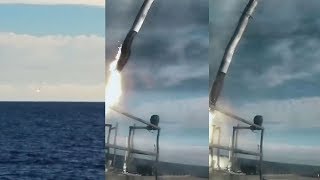 Falcon Heavy central core crashing into the ocean [upl. by Ellersick]