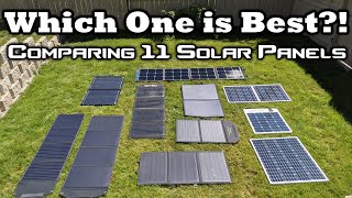 Portable Solar Panel Comparison 11 Different Models Sunpower Baldr Rockpals Bluetti and More [upl. by Yila691]