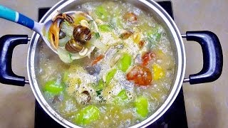 Food Recipe  Village food factory  Crab Soup with Snail and Vegetables  Asian Food [upl. by Nievelt586]