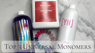 3 BEST ACRYLIC MONOMERS  UNIVERSAL ACRYLIC MONOMER  NAILTOBER DAY 7 [upl. by Coveney]