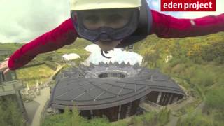 Longest and fastest zip line in England  Eden Project [upl. by Aihsenat]