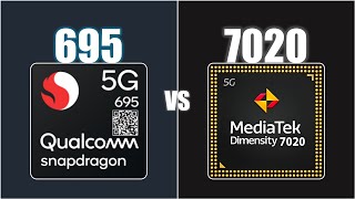 Snapdragon 695 vs MediaTek Dimensity 7020 [upl. by Anglim]