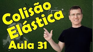 COLISÃO ELÁSTICA E COEFICIENTE DE RESTITUIÇÃO  DINÂMICA AULA 31  Prof Marcelo Boaro [upl. by Aem]