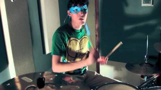 TMNT Original Theme Song  Drum Cover [upl. by Ecirtnahs877]