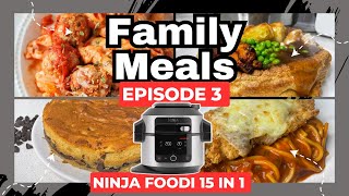 NINJA FOODI 15 in 1  FAMILY MEALS WE ATE THIS WEEK EPISODE 3 Air Fry Bake Saute Grill PC [upl. by Dom140]