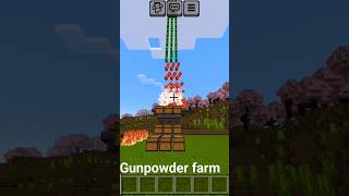 Minecraft gunpowder farm in world viralshort [upl. by Earley]