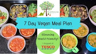 7 DAY VEGAN MEAL PLAN  Slimming World Friendly  Tesco Shop £35 [upl. by Weihs]