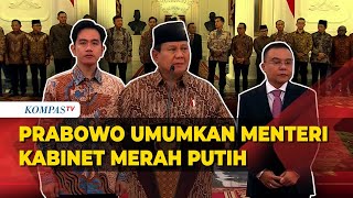 BREAKING NEWS Detikdetik Prabowo Umumkan Menteri Kabinet Merah Putih Bersama Gibran [upl. by Hesta]