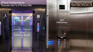 Schindler 300 P and OTIS Gen2 Traction Elevators at Plaza Ambarrukmo Sleman Regency [upl. by Nylatsirk]