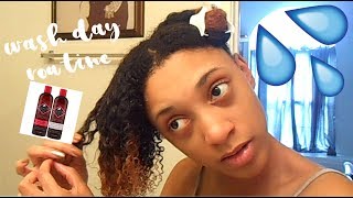 Wash Day Routine on Natural Hair  Product Review [upl. by Krys]